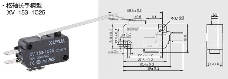 micro switches for sale Dimensions/Operating Characteristics